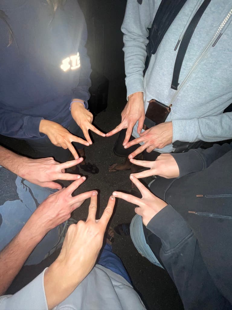 hands forming a star shape